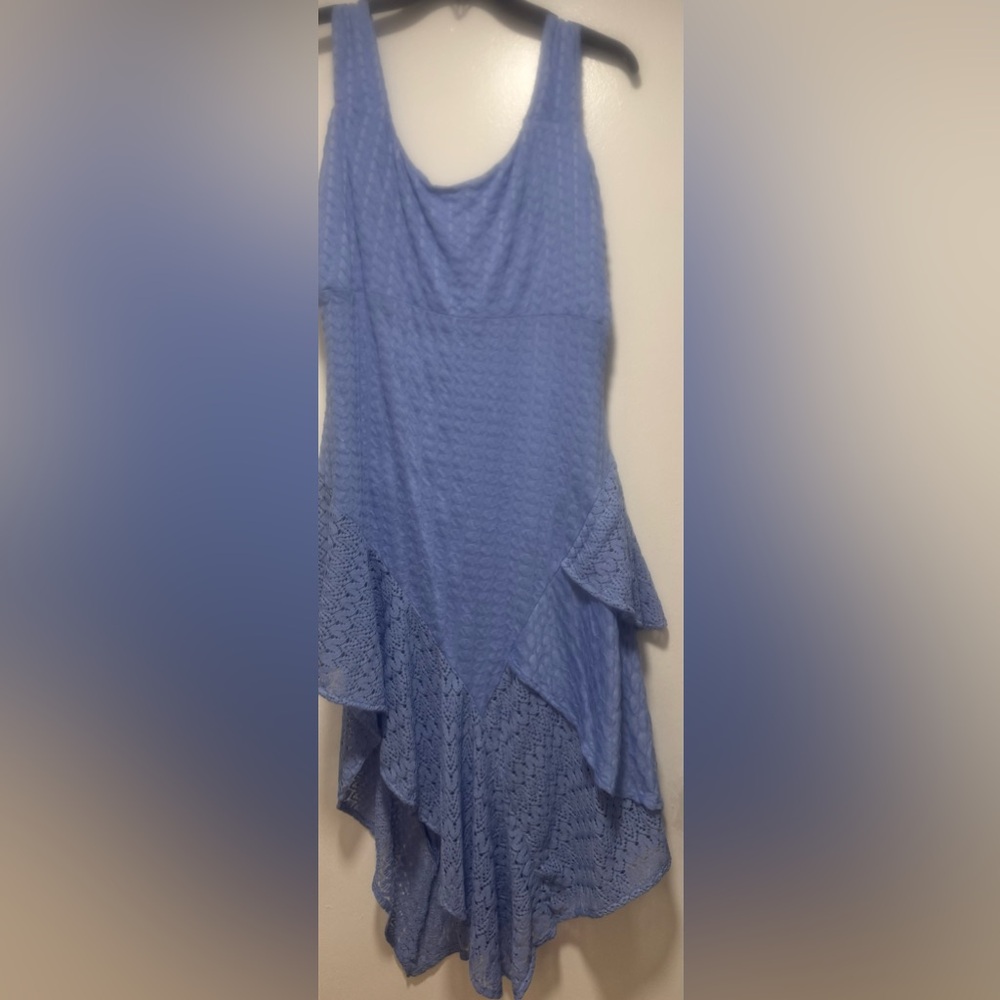 Free People Sierra Off Shoulder Shirt Long Tunic Dress Lace Asymmetrical - Picture 10 of 12